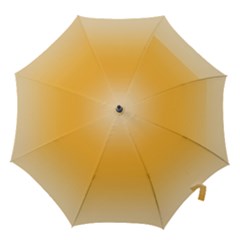 Saffron Yellow And Cream Gradient Ombre Color Hook Handle Umbrellas (large) by SpinnyChairDesigns