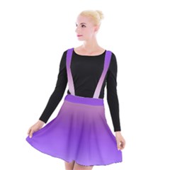 Plum And Violet Purple Gradient Ombre Color Suspender Skater Skirt by SpinnyChairDesigns