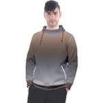 Brown and Grey Gradient Ombre Color Men s Pullover Hoodie