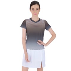 Brown And Grey Gradient Ombre Color Women s Sports Top by SpinnyChairDesigns