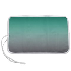 Teal Green And Grey Gradient Ombre Color Pen Storage Case (s) by SpinnyChairDesigns