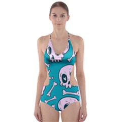 Skull Cut-out One Piece Swimsuit by Sobalvarro