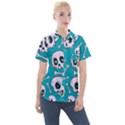 Skull Women s Short Sleeve Pocket Shirt View1