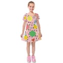 Cats and fruits  Kids  Short Sleeve Velvet Dress View1