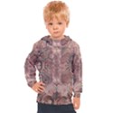 Tea Rose Pink and Brown Abstract Art Color Kids  Hooded Pullover View1