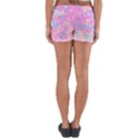 Pink Blue Peach Color Mosaic Yoga Shorts View2