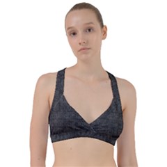 Matte Charcoal Black Color  Sweetheart Sports Bra by SpinnyChairDesigns