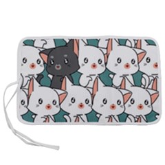 Seamless-cute-cat-pattern-vector Pen Storage Case (s) by Sobalvarro