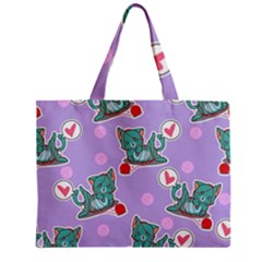 Playing Cats Zipper Mini Tote Bag by Sobalvarro