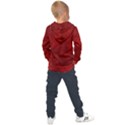 Scarlet Red Velvet Color Faux Texture Kids  Overhead Hoodie View2