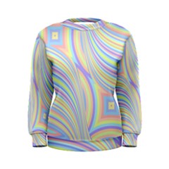 Pastel Color Stripes  Women s Sweatshirt by SpinnyChairDesigns