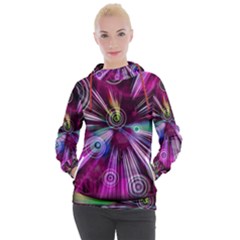 Fractal Circles Abstract Women s Hooded Pullover