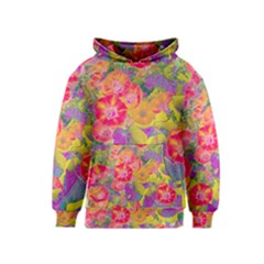 Red Liana Flower Kids  Pullover Hoodie by DinkovaArt