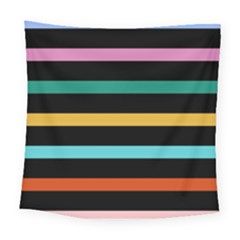 Colorful Mime Black Stripes Square Tapestry (large) by tmsartbazaar