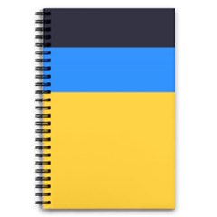 Bright Yellow With Blue 5 5  X 8 5  Notebook by tmsartbazaar