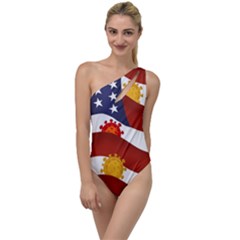 Flage Save Usa Corona To One Side Swimsuit by HermanTelo