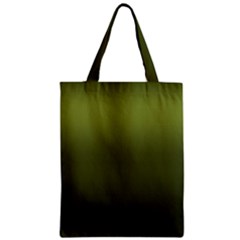 Army Green Gradient Color Zipper Classic Tote Bag by SpinnyChairDesigns