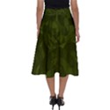 Army Green Color Pattern Perfect Length Midi Skirt View2