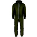 Army Green Color Texture Hooded Jumpsuit (Men)  View1