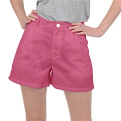 True Blush Pink Color Ripstop Shorts by SpinnyChairDesigns