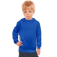 True Cobalt Blue Color Kids  Hooded Pullover by SpinnyChairDesigns