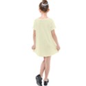 True Cream Color Kids  Simple Cotton Dress View2