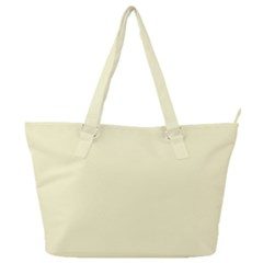 True Cream Color Full Print Shoulder Bag by SpinnyChairDesigns