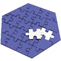 Dark Slate Blue Color Wooden Puzzle Hexagon View2