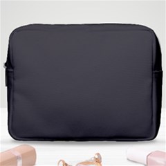 Dark Slate Grey Color Make Up Pouch (large) by SpinnyChairDesigns