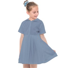 Faded Denim Blue Color Kids  Sailor Dress by SpinnyChairDesigns