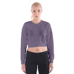 Grape Compote Purple Color Cropped Sweatshirt