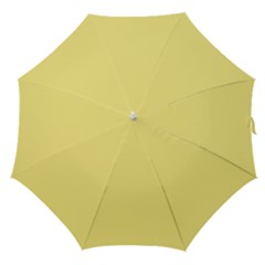 True Lemon Yellow Color Straight Umbrellas by SpinnyChairDesigns