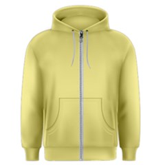 True Lemon Yellow Color Men s Zipper Hoodie by SpinnyChairDesigns