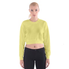 True Lemon Yellow Color Cropped Sweatshirt by SpinnyChairDesigns