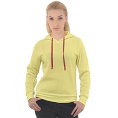 True Lemon Yellow Color Women s Overhead Hoodie by SpinnyChairDesigns