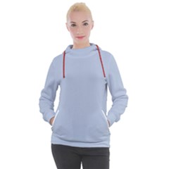 Light Steel Blue Color Women s Hooded Pullover by SpinnyChairDesigns