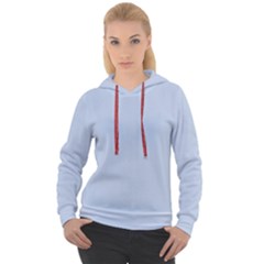 Light Steel Blue Color Women s Overhead Hoodie by SpinnyChairDesigns