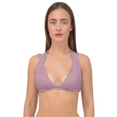 True Mauve Color Double Strap Halter Bikini Top by SpinnyChairDesigns