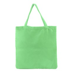 Mint Green Color Grocery Tote Bag by SpinnyChairDesigns