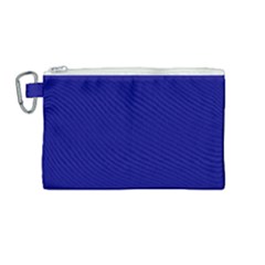 True Navy Blue Color Canvas Cosmetic Bag (medium)