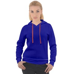 True Navy Blue Color Women s Overhead Hoodie by SpinnyChairDesigns