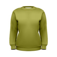 Olive Green Color Women s Sweatshirt by SpinnyChairDesigns