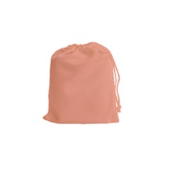 True Peach Color Drawstring Pouch (small) by SpinnyChairDesigns