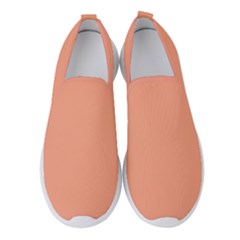 True Peach Color Women s Slip On Sneakers by SpinnyChairDesigns