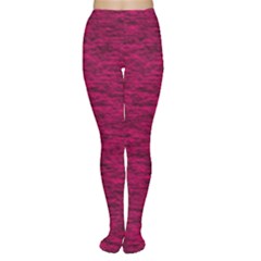 Fuschia Pink Texture Tights by SpinnyChairDesigns