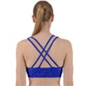 Cobalt Blue Color Texture Back Weave Sports Bra View2