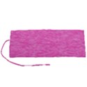 Neon Pink Color Texture Roll Up Canvas Pencil Holder (S) View1