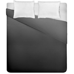 Black Gradient Ombre Color Duvet Cover Double Side (california King Size) by SpinnyChairDesigns