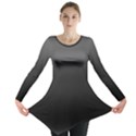 Black Gradient Ombre Color Long Sleeve Tunic  View1