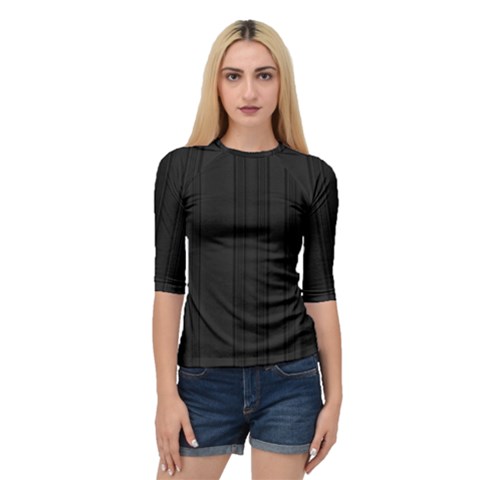 Pitch Black Color Stripes Quarter Sleeve Raglan Tee by SpinnyChairDesigns